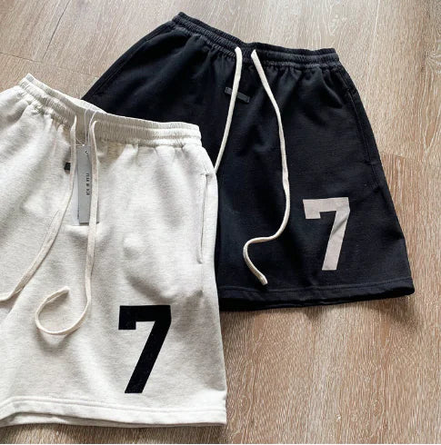 Loose Fleece Number Shorts