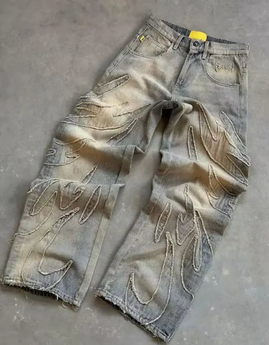 Faded Fringe Jeans