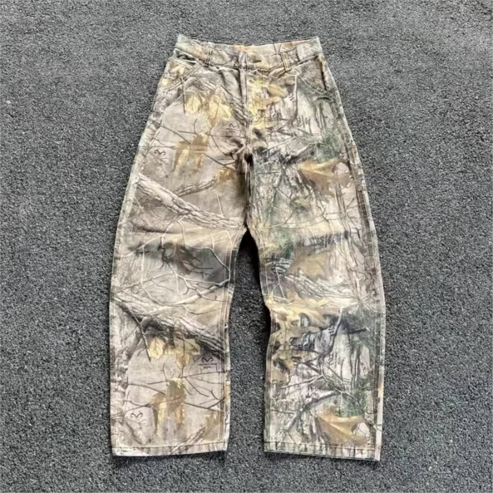 Leaf Print Camo Jeans