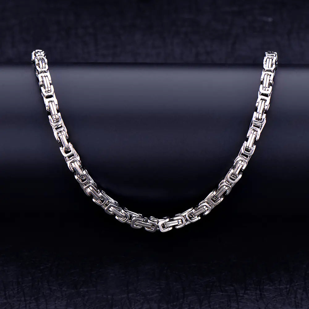 Stainless Steel Block Necklace