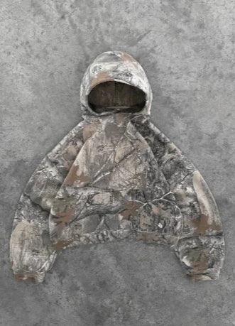 Boxy Fit Camo Hoodie