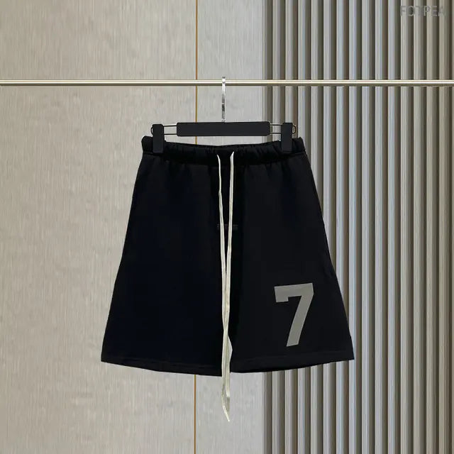 Loose Fleece Number Shorts