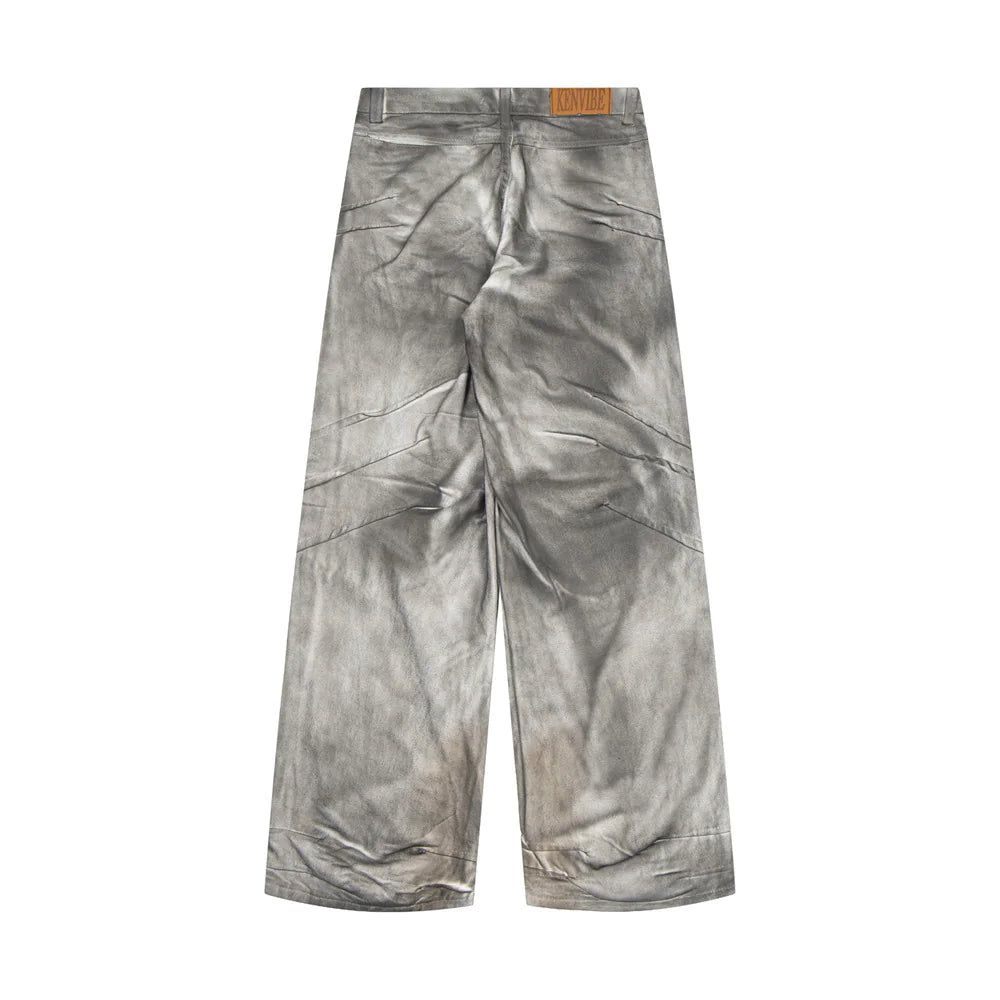 Baggy Distressed Stitch Jeans