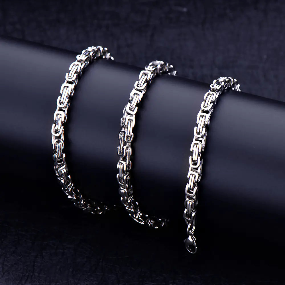 Stainless Steel Block Necklace