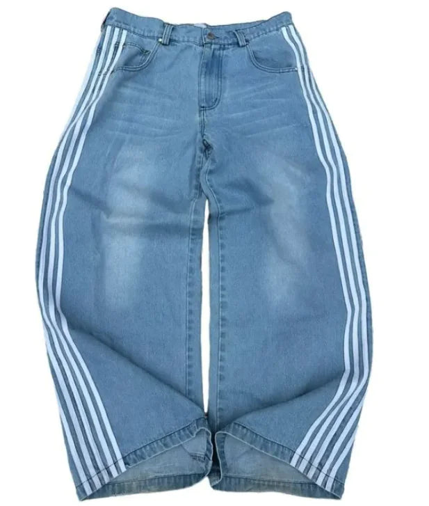 Baggy Stripe Jeans