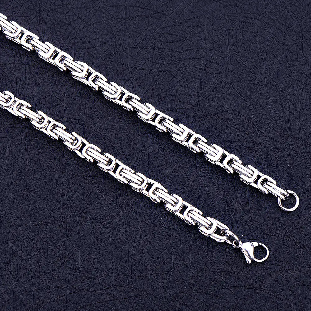 Stainless Steel Block Necklace