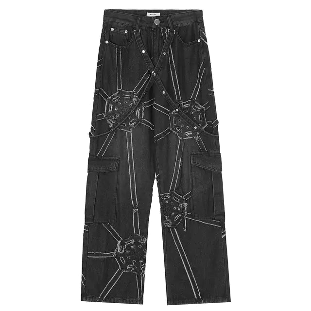 Baggy Spider Web Jeans