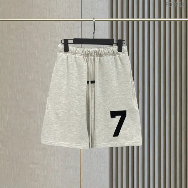 Loose Fleece Number Shorts