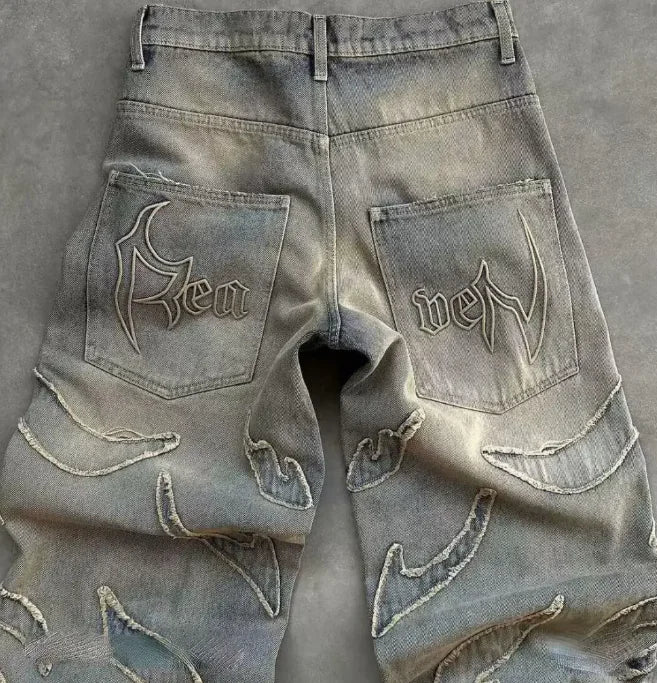 Faded Fringe Jeans