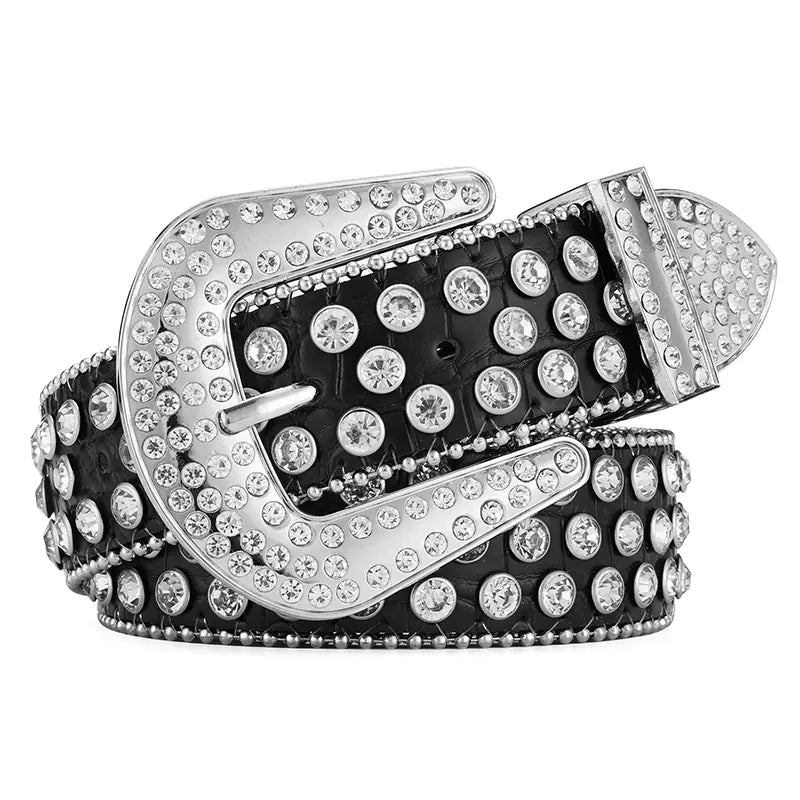 Rhinestone Studded Belt